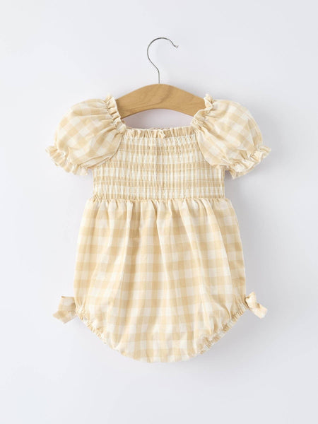 Mommy & Me Plaid Girl Romper: