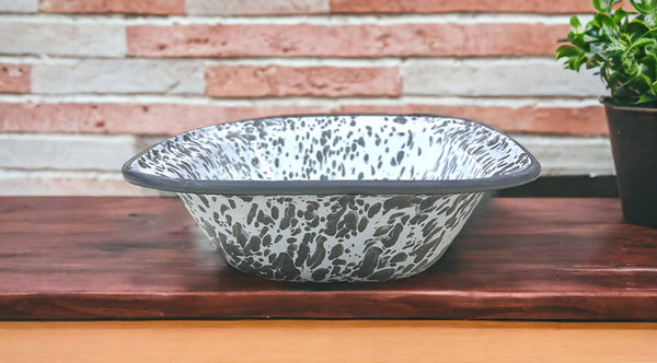 Gray Splatter Enamelware Baking Dish