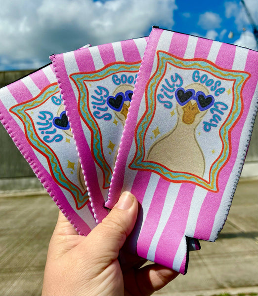 Silly goose club can koozies: Regular