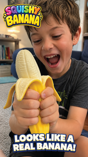 Fun Doh Banana Squishy Stress Relief Toy