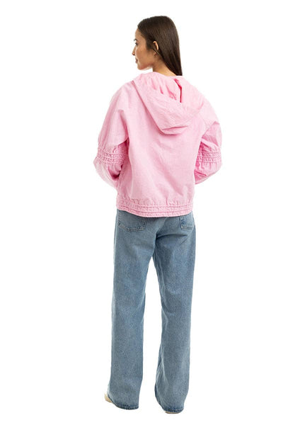 Pink Lightweight Hooded Jacket: