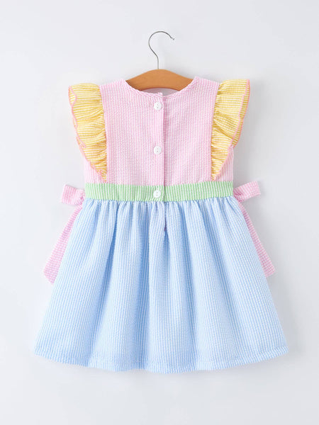 "Jesus Loves Me "Embroidered Girls Dress: