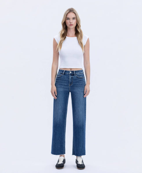 HIGH RISE TROUSER PRESS WIDE LEG JEANS F6327: RATIONAL