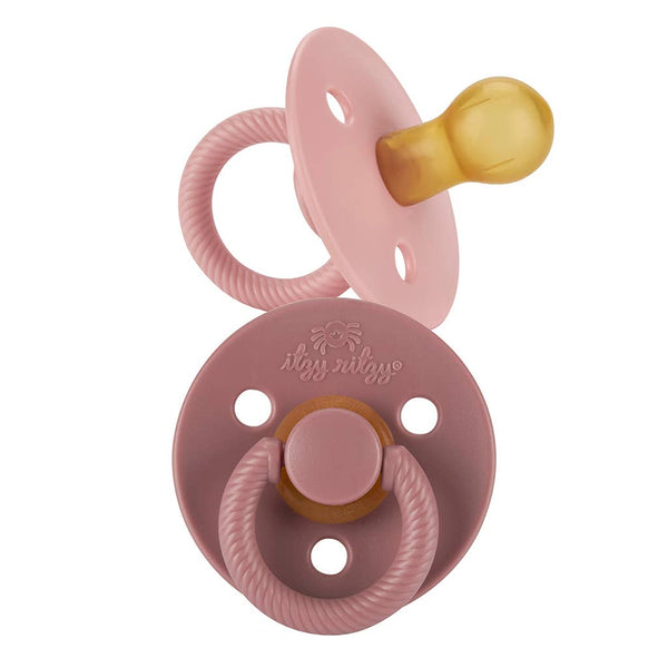 Itzy Soother™ Natural Rubber Paci Sets: Blossom + Rosewood