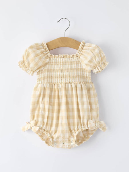 Mommy & Me Plaid Girl Romper: