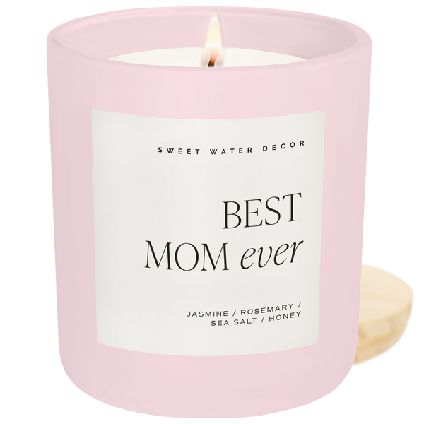 Best Mom Ever 15 oz Soy Candle, Matte Jar - Gifts