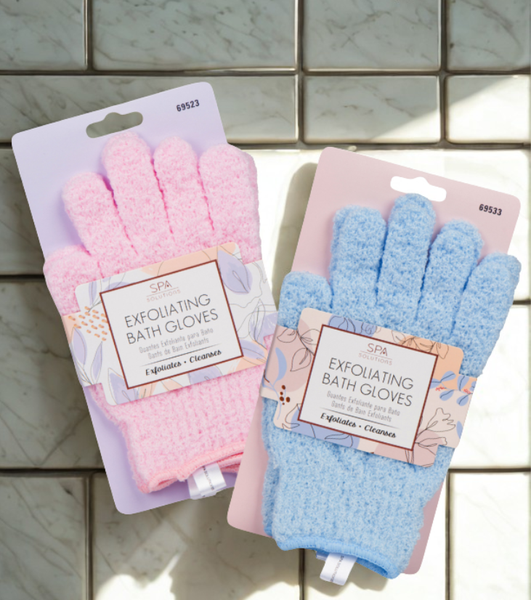 CALA Exfoliating Bath Gloves Shower : Blue