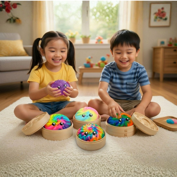 Mystery Tie & Dye Dumpling Mini Squishies - (3.5")
