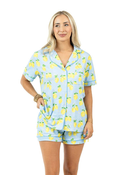 Zesty Lemons Wholesale Pajama Sets College Grad Gift: Light Blue