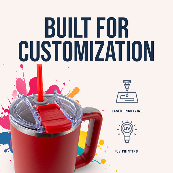 40oz POWDER COATED BIG SWIG TUMBLER: Spanish Sun