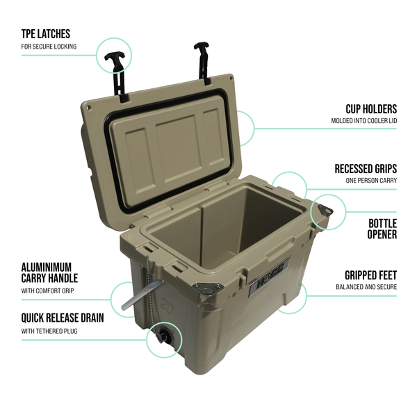 20QT COOLER: HARVEST RED