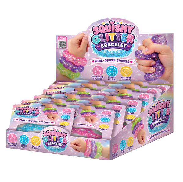 Fun Doh Squishy Sparkle Glitter Sensory Bracelet-