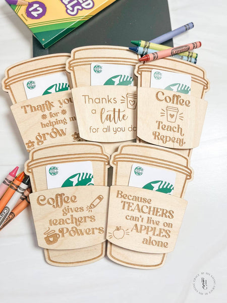Teacher Gift Card Holder: Thank You For Helping Me Grow