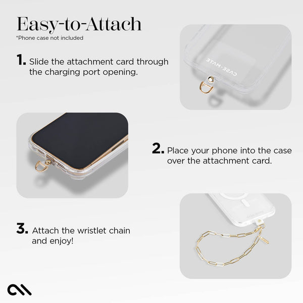 Chunky Chain Phone Charm Wristlet (Gold): Gold