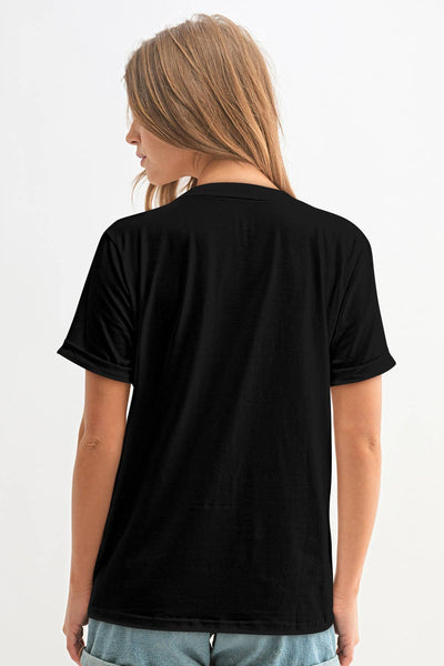 Halloween Glitter Ghost Patch Graphic T Shirt