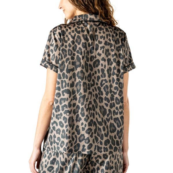 Hello Mello Bow So Lovely Satin Pajama Top Open Stock: Bow So Lovely