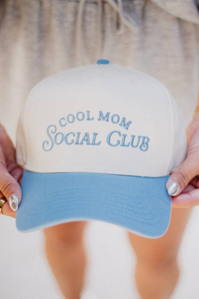 Cool Mom Social Club Retro Two-Toned Hat: Pink and Tan
