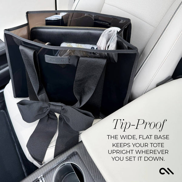 Case-Mate Midnight Black Bow Jelly Tote Bag