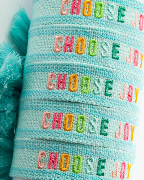 Colorful Embroidered Bracelets: Mint | Be Kind