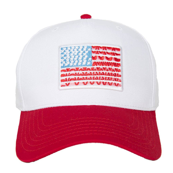 American Flag Wholesale Two-Toned Hat: Blue and White
