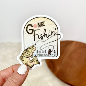 Gone Fishin' Sticker