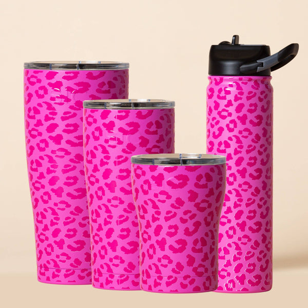 SIC | "Pink Leopard" Stainless Tumblers and Water Bottles : 20 oz. Tumbler