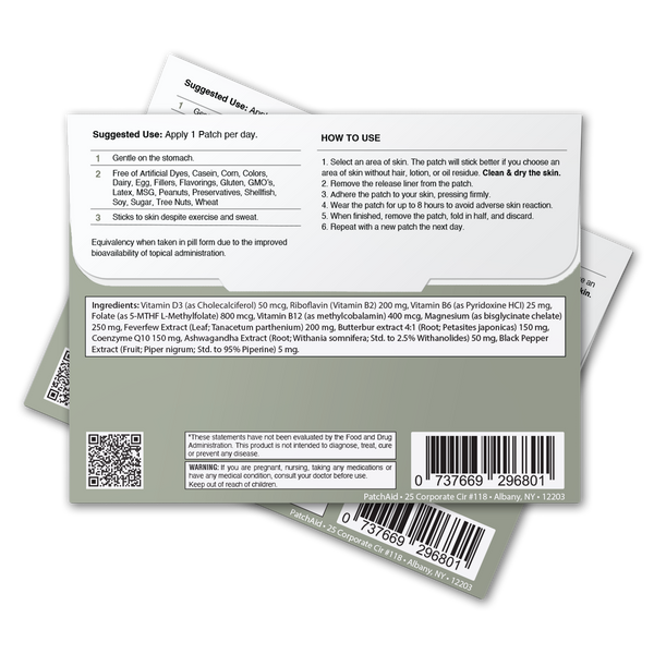 Headache Support Patch - Relief, Calm & Relaxation Aid