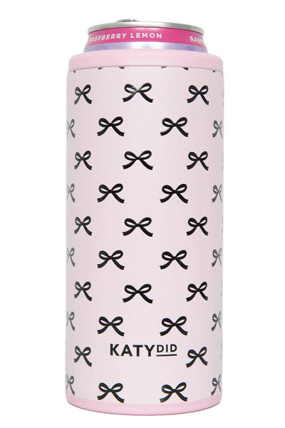 Mini Bows Wholesale Can Cooler Insulator: Light Pink