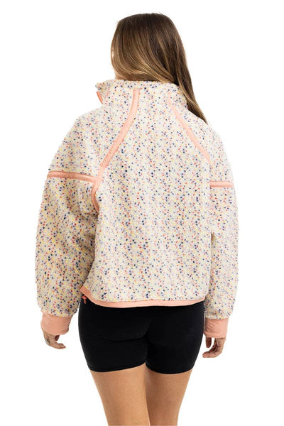 Confetti Print Women's Pullover Jacket: