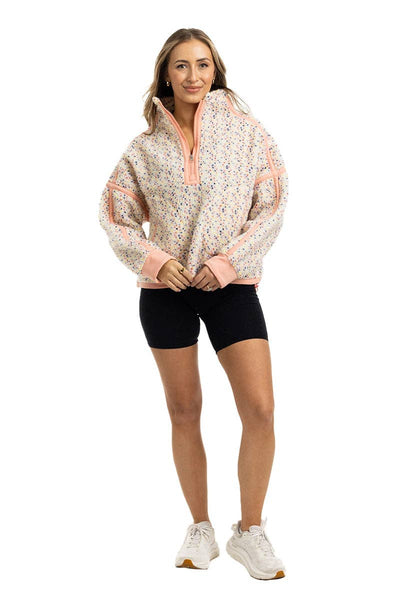 Confetti Print Women's Pullover Jacket: