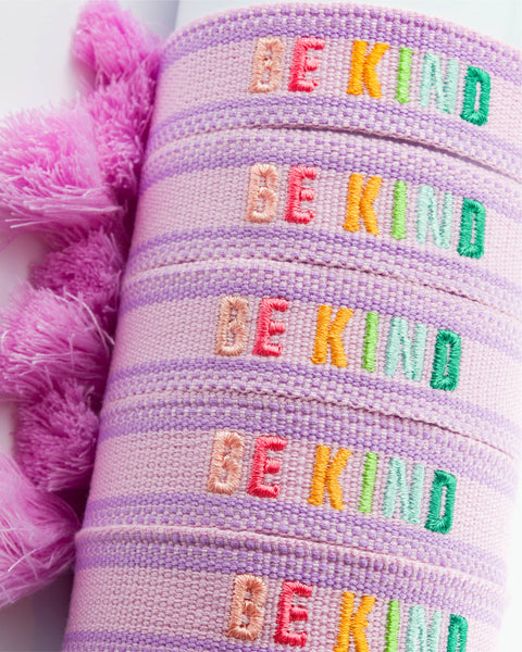 Colorful Embroidered Bracelets: Blush | Be Kind