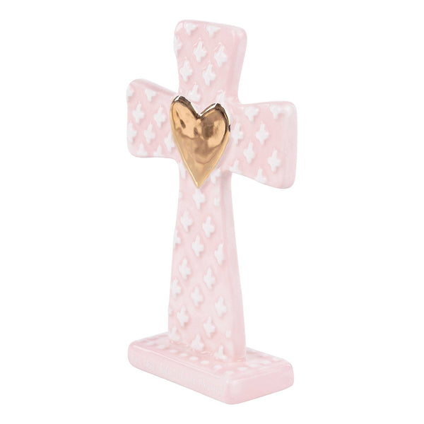For This Child I Have Prayed Pink Standing Cross