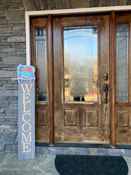 Welcome Sign 10" x 48": Jacobean