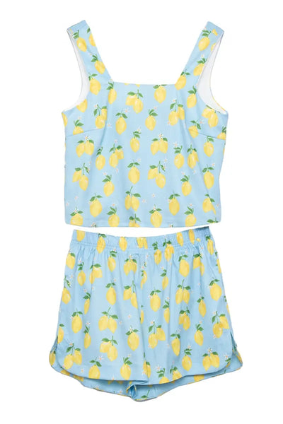 Zesty Lemons Matching Sets: Light Blue