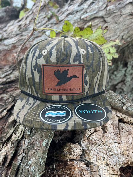 KIDS - Duck Silhouette - Camo Rope Hat: Mossy Oak Bottomland