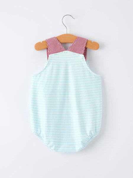Crab Applique Baby Boy Romper