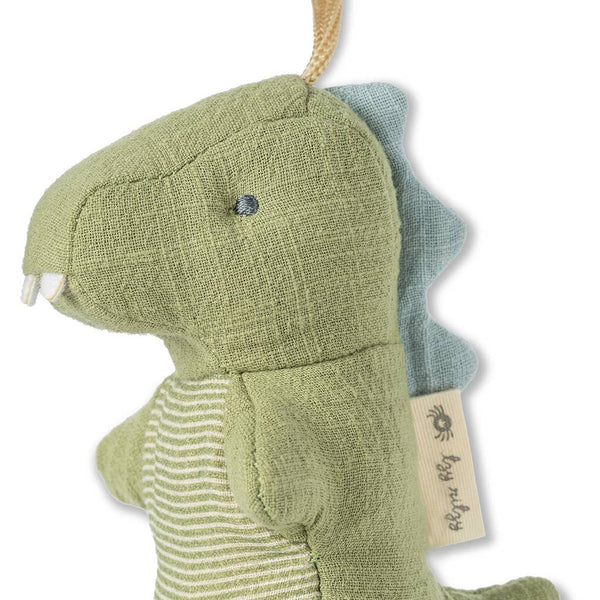 Bitzy Pal Natural Rubber Pacifier & Stuffed Animal: Dino