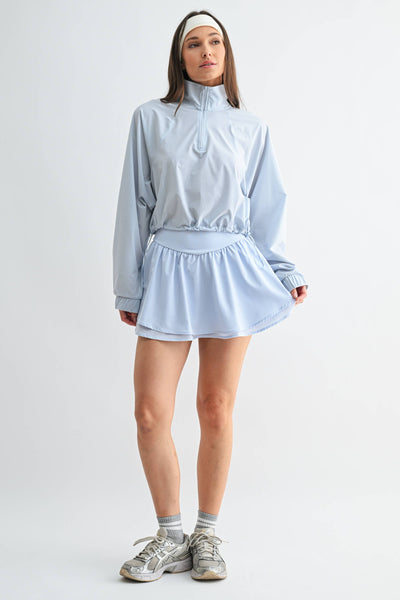 Breeze Flutter Skort: SILKEN TAUPE