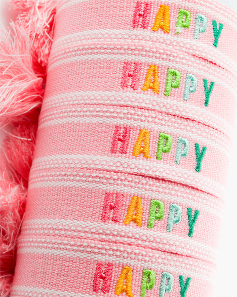 Colorful Embroidered Bracelets: Blush | Be Kind