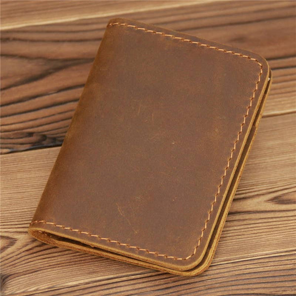 Genuine Leather Wallet, Handmade Wallet: Brown