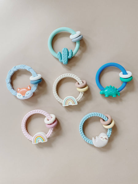 Ritzy Rattle™ Silicone Teether Rattles: Cactus