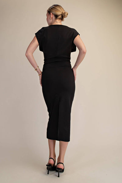 Long Draped Dress: White