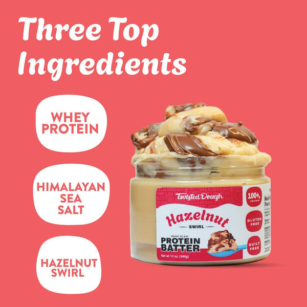 Hazelnut Swirl Protein Batter: KING Size Jar= 12oz