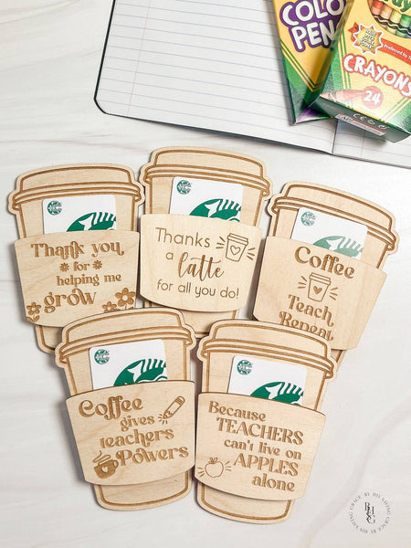 Teacher Gift Card Holder: Thank You For Helping Me Grow