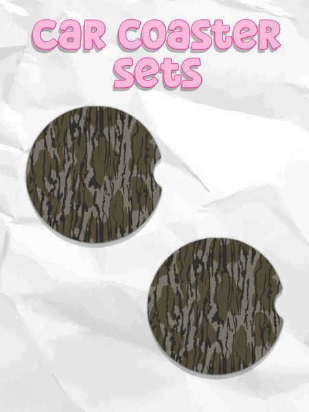 Bottomland camo car coasters