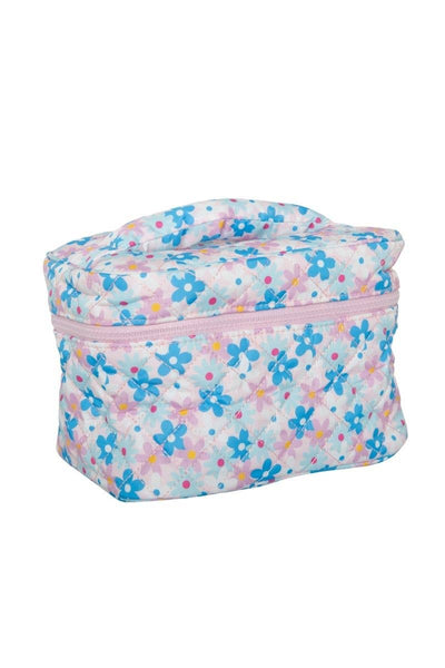Dainty Floral Makeup Bag for Travel: Pink