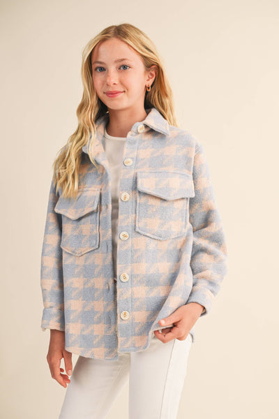 KIDS GIRLS DOUBLE POCKET SHACKET