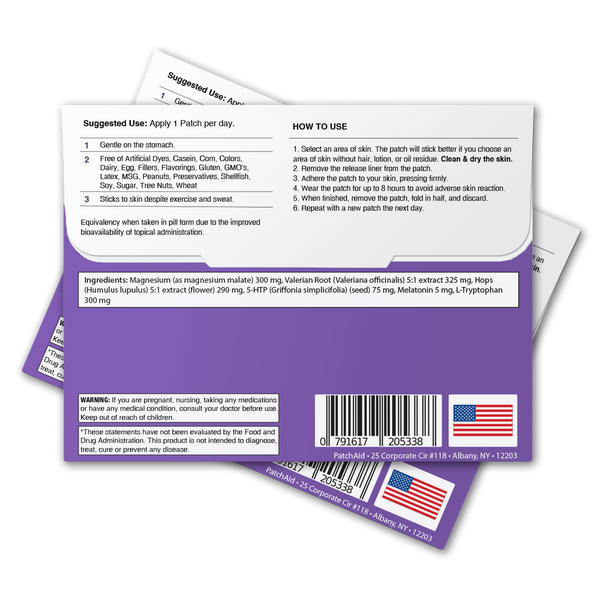 Sleep Aid Topical Vitamin Patch - Natural Sleep Support: