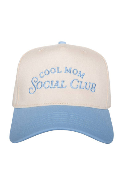 Cool Mom Social Club Retro Two-Toned Hat: Pink and Tan