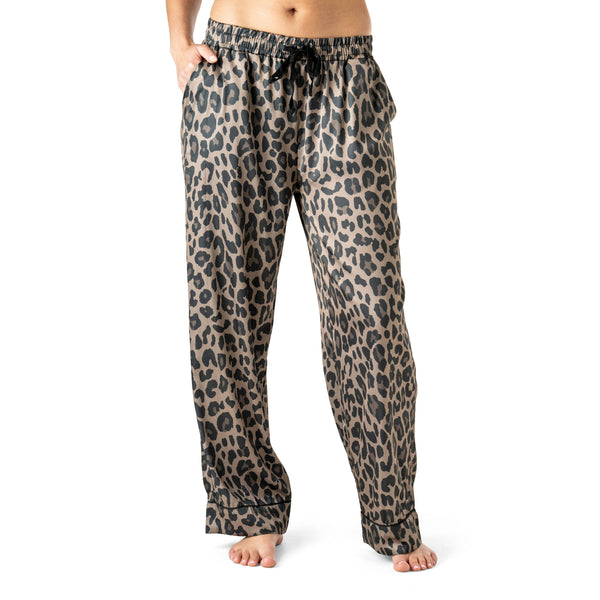 Hello Mello Bow So Lovely Satin Pajama Pant Open Stock: Bow So Lovely